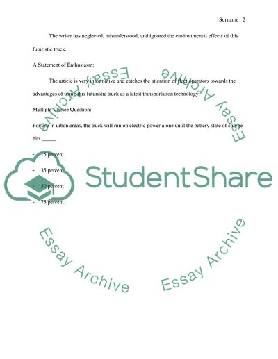 Article Analysis