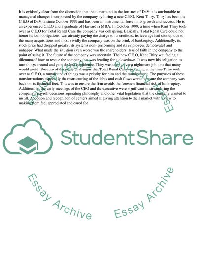 Leading Strategic Change At DaVita