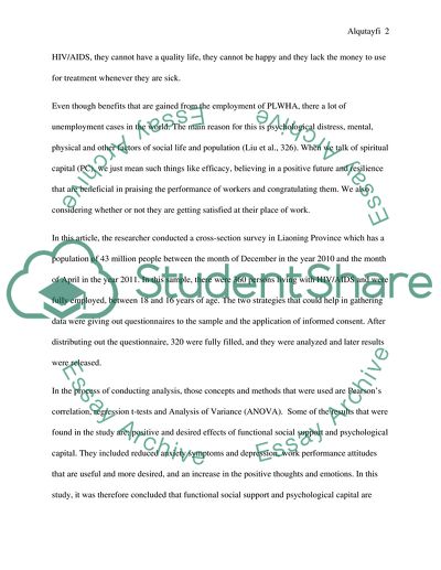 Depression Article Review