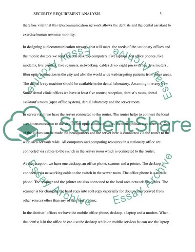 Security Requirement Analysis - New Smile Dentists
