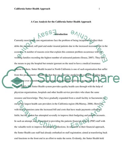 The California Sutter Health Approach