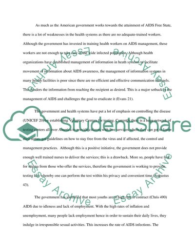 Health sysytems and government response to AIDS in America