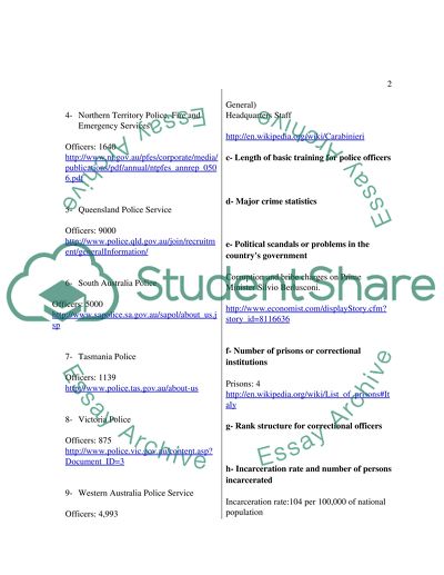 Comparative of two countries police agencies