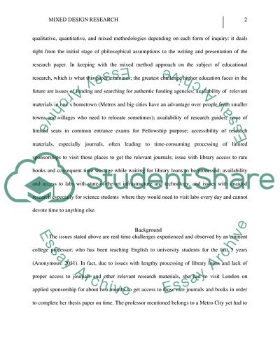 Mixed Design Research