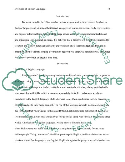 Evolution of English Language