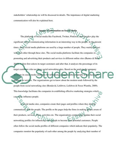 Digital Marketing Communications