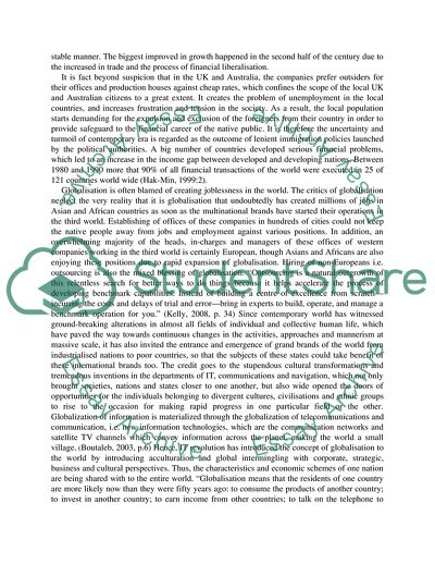 Strengths and Weaknesses of Globalization