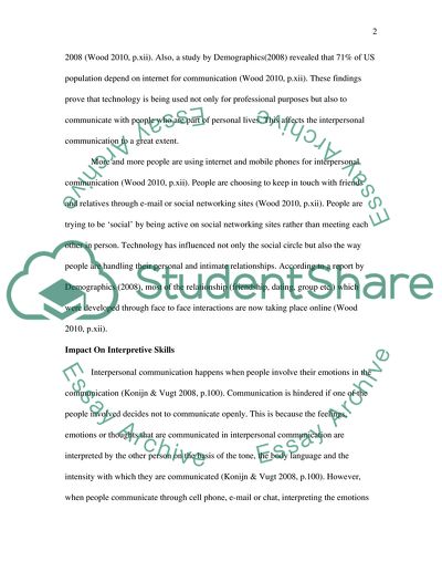 A Bane To Interpersonal Communication