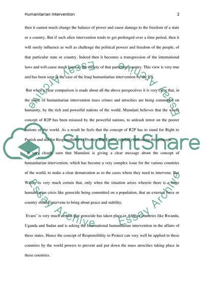 The Concept of Intervention and State Sovereignty