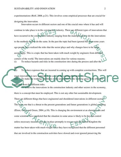 Sustainability and Innovation Paper