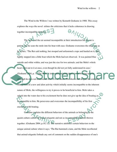 The Wind in the Willows Critique