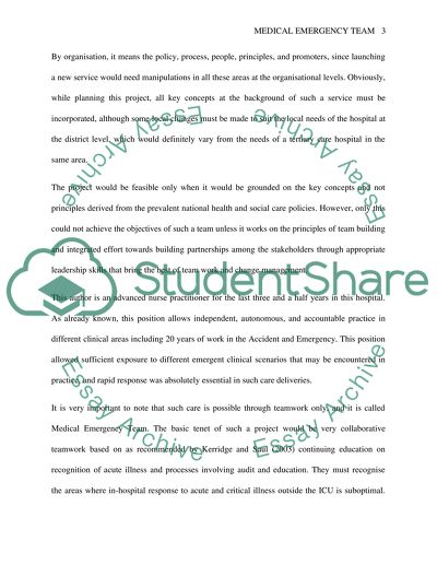 Medical Emergency Team