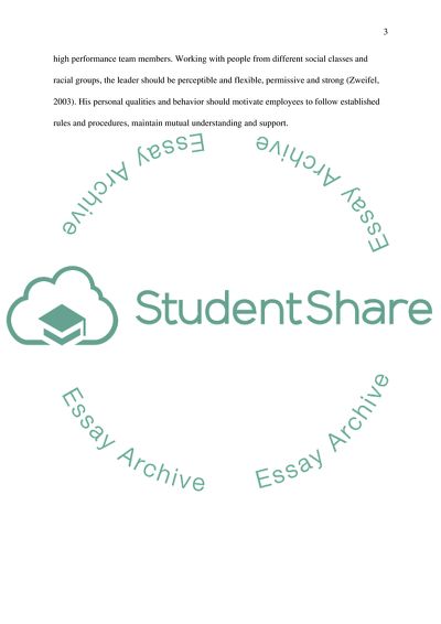 A High-Performance Team