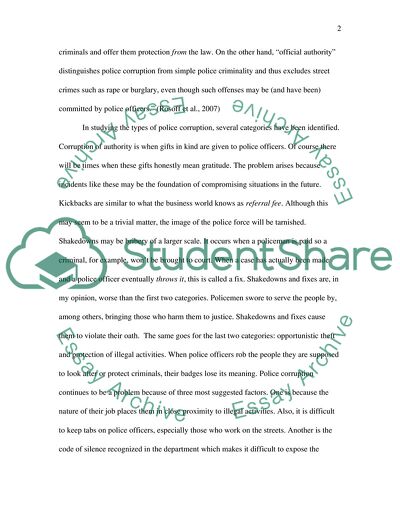 Corporate Crime - Theme: Police Corruption