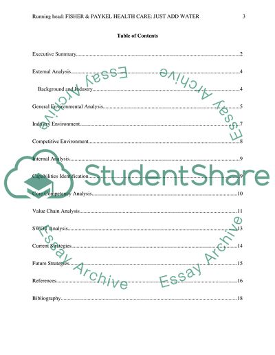 Fisher & Paykel Health Care - External Analysis
