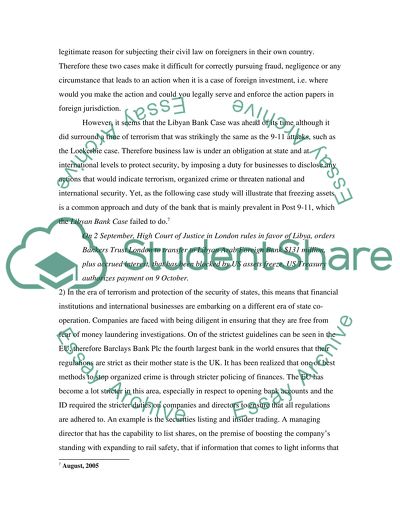 International Business Law and Terrorism