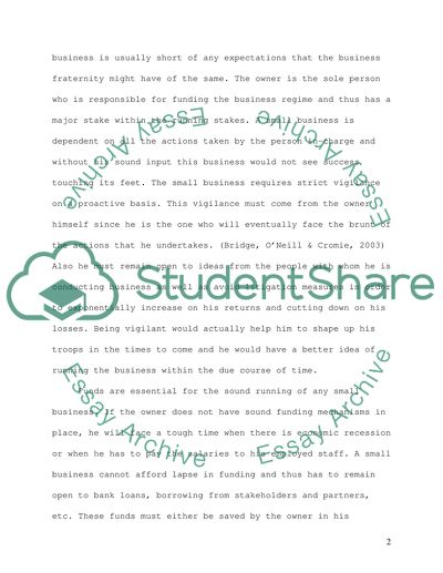 Organizational and Developmental Characteristics of Small Businesses