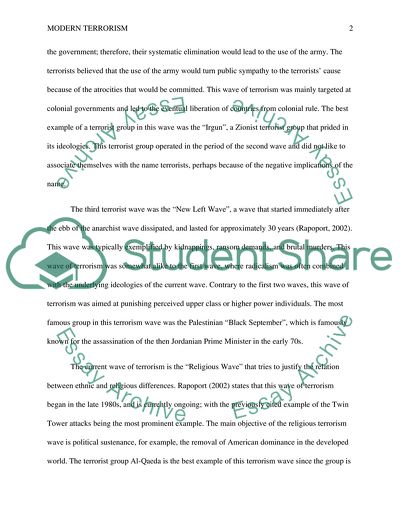 The Four Waves Of Modern Terrorism