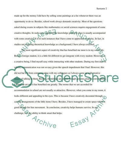 What type of creative person are you IN other worlds, How are you creative How does your creativity benefit you