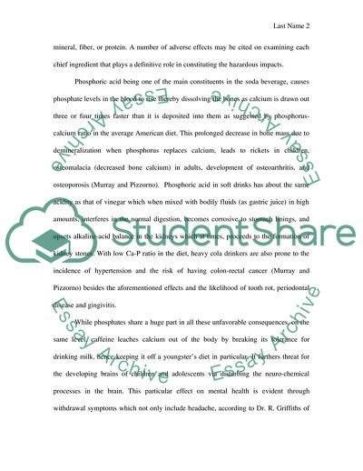 Hazardous Effects of Soft Drinks on Human Body