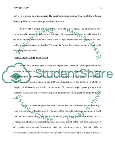 The Development of Children