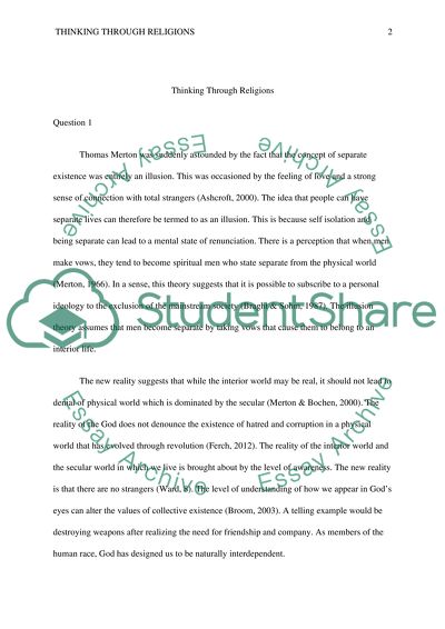 Thinking Through Religions 4