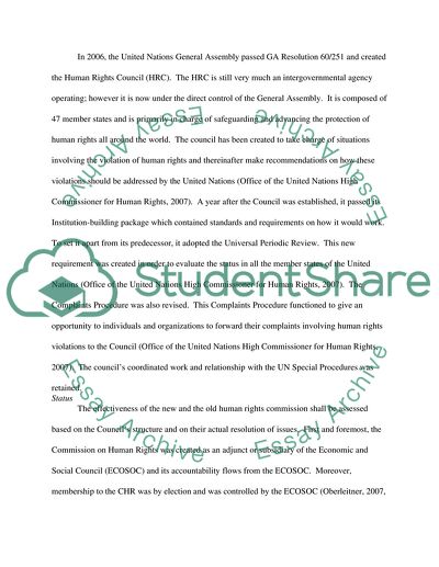 How Effective Is The New Human Rights Council Compared To The Old Commission