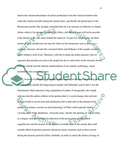 Art History (Critical Analysis)