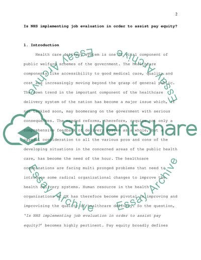 Evaluation of Pay Level for Healthcare Workers in the UK