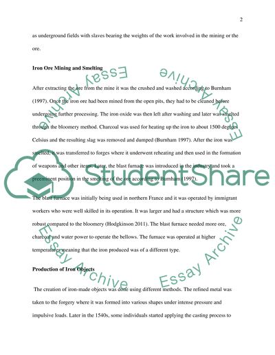 British Isles Iron Production during the Roman Occupation