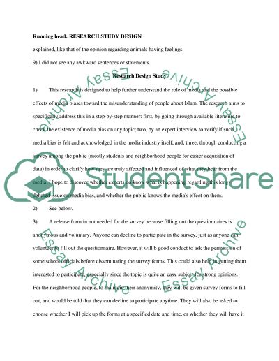 Research Study Design on Islam: Is it Misunderstood and Why