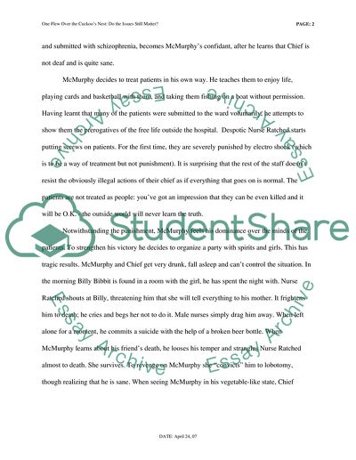 (Authors Choice) One Flew over the Cuckoos Nest discussion and summary