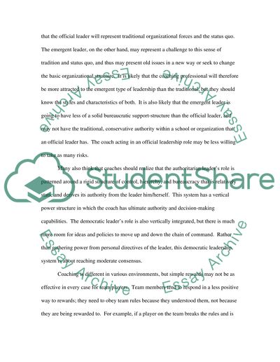 Leadership Is Very Important to Coaching Professionals