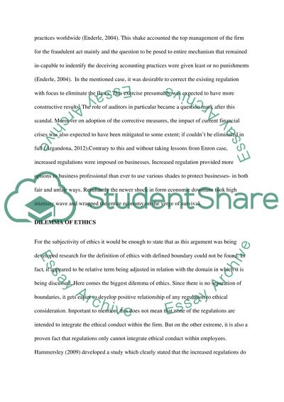 Increased Regulation and Higher Ethical Standards