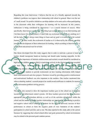 Study on the impact of teaching on Student Motivation
