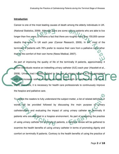 Evaluating the Practice of Catheterising Patients