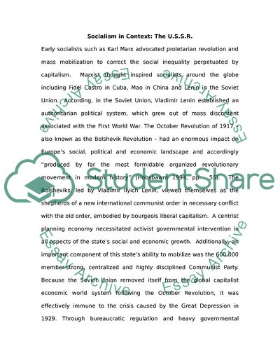 Past, Present and Future of Socialistic Ideology