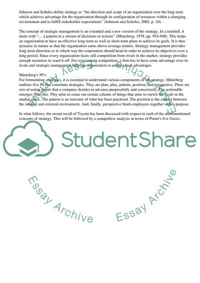 Business Strategy of Toyota