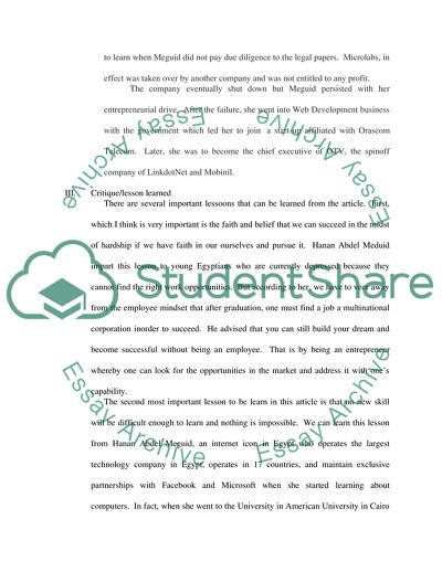 Information Technology Development in Egypt