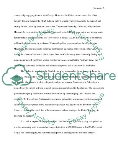 What Were The Factors That Lead The Victory Of The Union What Changes After 1862 Affected The Wars End