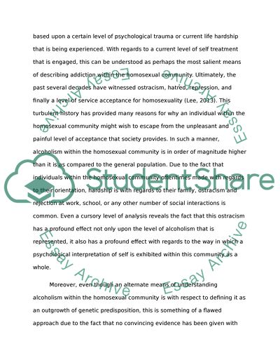 Alcohol Abuse in the Gay Community