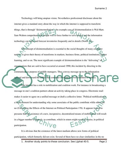 The Role of Internet in the Political Process