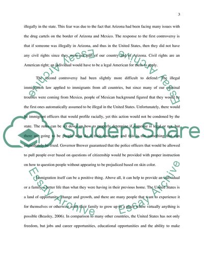 Immigration Debate in Arizona