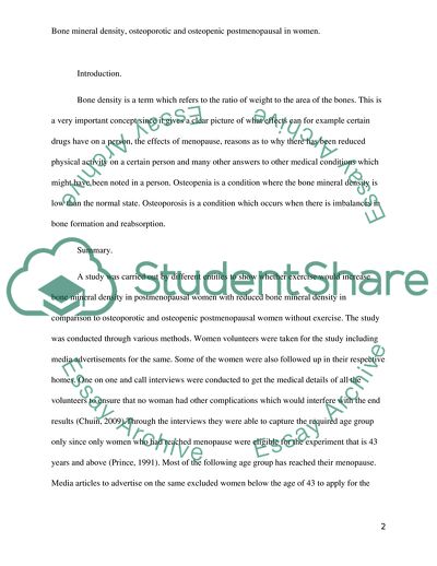 Bone Mineral Density, Osteoporotic and Osteopenic Postmenopausal in Women