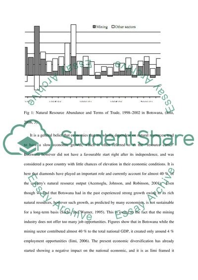 Management of the Natural Resources by the Government of Botswana