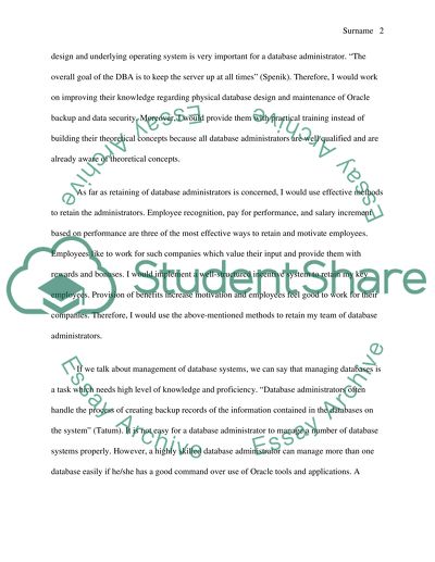 Managing Database Administrators