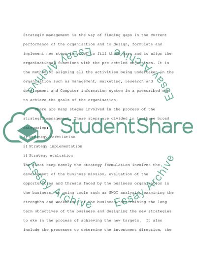 Importance of Strategic thinking and formulation in the organisational change