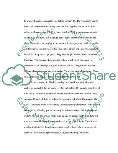 American Perception on Arranged Marriages and Dating