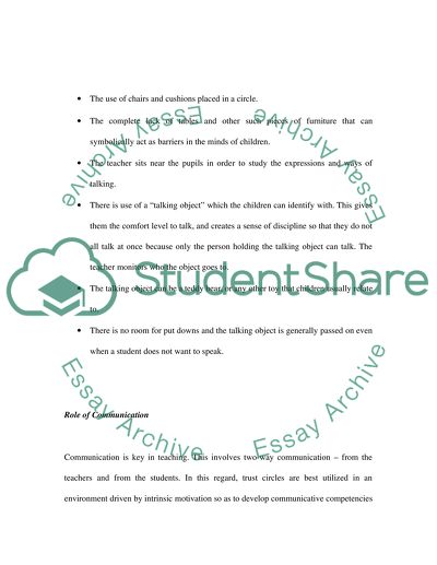 Trust Circles and Communication