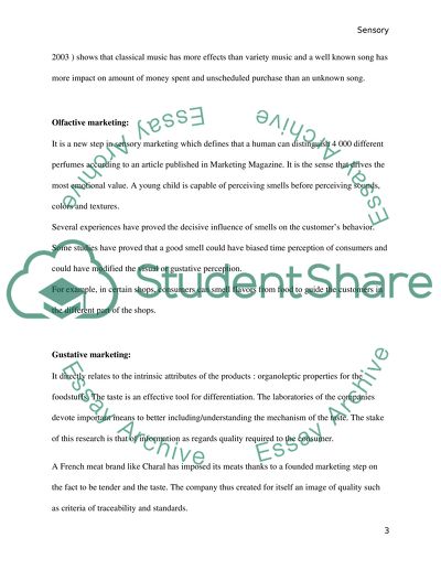 The influence of sensory marketing on customers behaviour